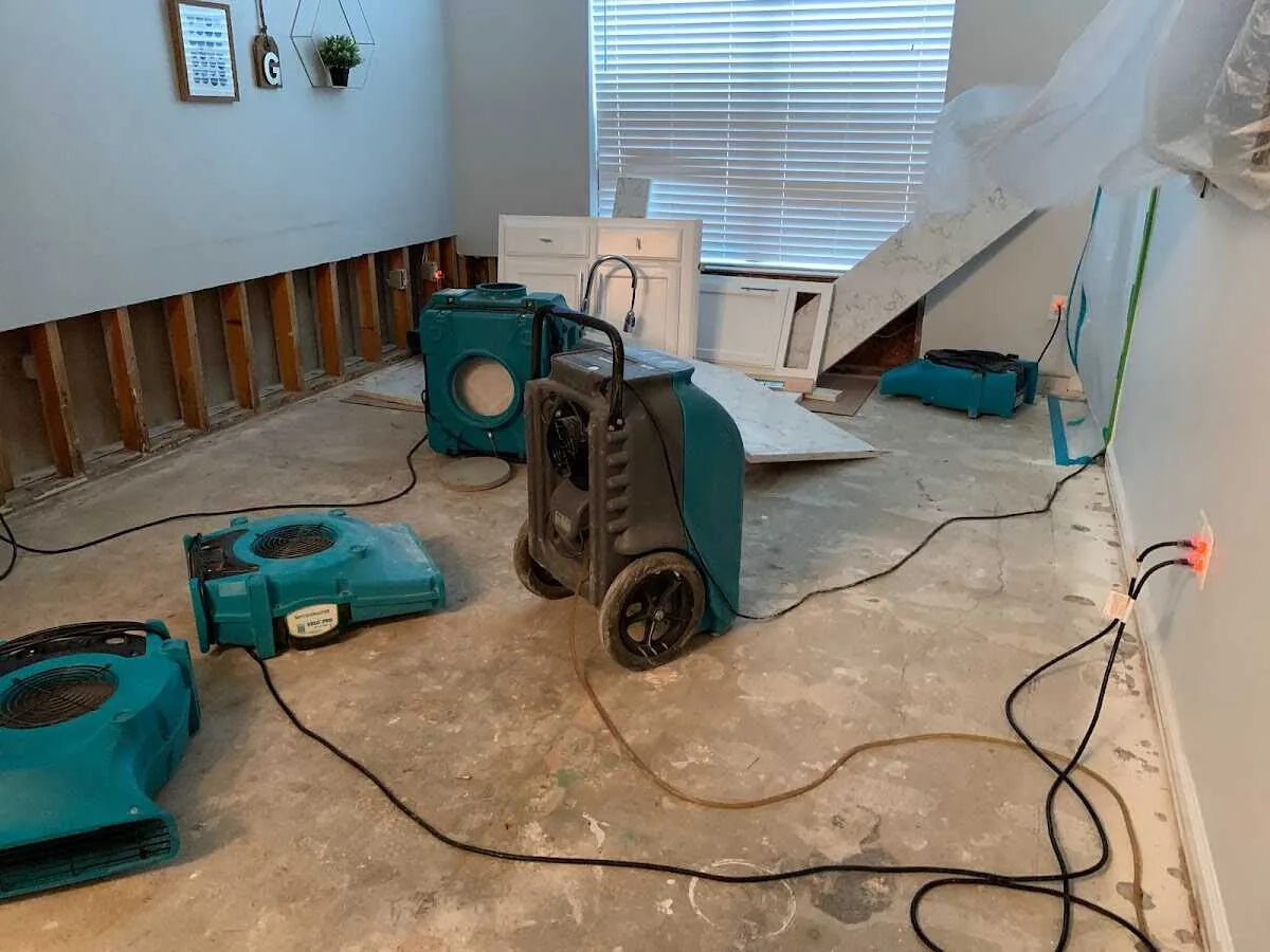 Dehumidifier in flood-cut room for Water Extraction & Removal in South River